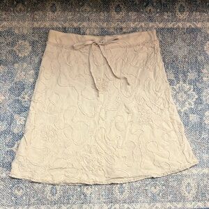 Max Studio Tonal Floral Pattern Skirt Cottagecore Boho Beach